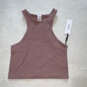 Calvin Klein Mauve Sleeveless Cropped Tank Top